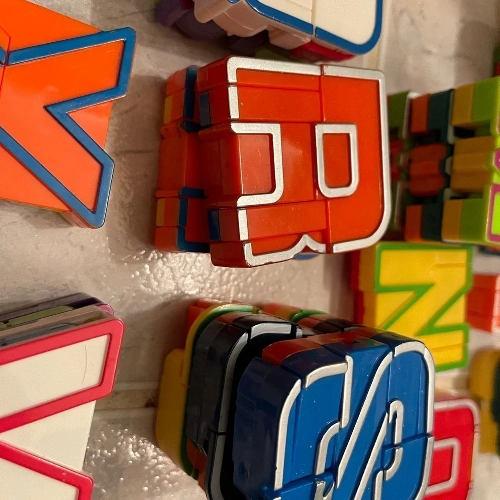 Alpha Bots Alphabet Learning Robots Incomplete Set  - Extra Letters